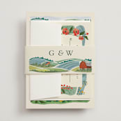 "Farm and Field" - Belly Bands in Barn by Paper Sun Studio - Assembled with Invitation