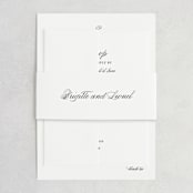 "One and Only" - Belly Bands in Classic Bride by Design Lotus - Assembled with Invitation