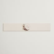 "Dried Floral Wreath" - Belly Bands in Cabernet by Erin Deegan - Front