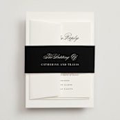 "Classically Elegant" - Belly Bands in Snow by Brandy Folse - Assembled with Invitation