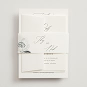 "la noce" - Belly Bands in Ink by Design Lotus - Assembled with Invitation