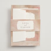 "Magic Hour" - Belly Bands in Desert Rose by Hooray Creative - Assembled with Invitation