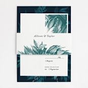 "Moonlit Garden" - Belly Bands in Twilight by GeekInk Design - Assembled with Invitation