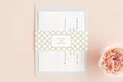 "Luxe Border" - Belly Bands in Gold by Sarah Brown - Assembled with Invitation