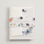 "Cheerful Bouquet" - Belly Bands in Chardonnay by Lori Wemple - Assembled with Invitation