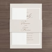 "Delicate Names" - Belly Bands in Buttercream by Jessica Williams - Assembled with Invitation
