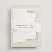 "Etched Frame" - Belly Bands in Eggshell by Robert and Stella - Assembled with Invitation