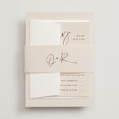 "Millennial" - Belly Bands in Rose by Hooray Creative - Assembled with Invitation