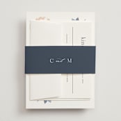 "Cascading Floral" - Belly Bands in Lagoon by Corinne Malesic - Assembled with Invitation
