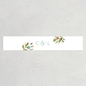 "Floral Ampersand" - Belly Bands in Sea Breeze by Jennifer Wick - Front