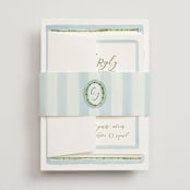"Alento" - Belly Bands in Celeste by Pati Cascino - Assembled with Invitation