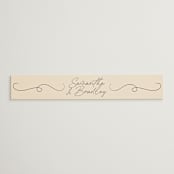 "French Whimsy Script" - Belly Bands in Champagne by Wallace Design Co. - Front