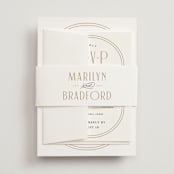 "Encapsulated" - Belly Bands in Black Tie by Hooray Creative - Assembled with Invitation
