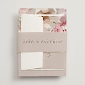 "Chalk Floral" - Belly Bands in Dove by Olivia Kanaley Inman - Assembled with Invitation