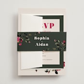 "Rose Garden" - Belly Bands in Magenta by Leah Bisch - Assembled with Invitation