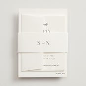 "More Than Words" - Belly Bands in Bridal White by Design Lotus - Assembled with Invitation