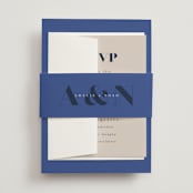 "Centro" - Belly Bands in Marseille Bleu by Up Up Creative - Assembled with Invitation