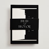 "Black-Tie" - Belly Bands in Noir by Benita Crandall - Front