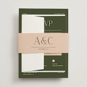 "Martini" - Belly Bands in Olive by Pixel and Hank - Assembled with Invitation