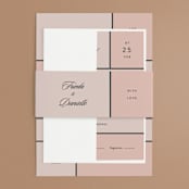 "Modern Squares" - Belly Bands in Flamingo by FRANI - Assembled with Invitation