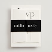 "Split Line" - Belly Bands in Black Tie by Amy Payne - Assembled with Invitation
