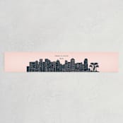 "Big City - San Diego" - Belly Bands in Blush by Hooray Creative - Front
