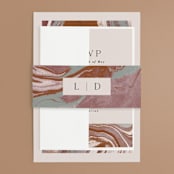"Jasper" - Belly Bands in Sandstone by Everett Paper Goods - Assembled with Invitation