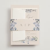 "Wildflower Wreath" - Belly Bands in Sky by Grace Kreinbrink - Assembled with Invitation
