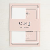 "Chic Gala" - Belly Bands in Cotton Candy by Kimberly FitzSimons - Assembled with Invitation