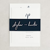"Funky Names" - Belly Bands in Navy by Phrosné Barwood - Assembled with Invitation