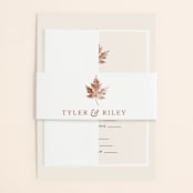 "Leaf Print" - Belly Bands in Rust by Katharine Watson - Assembled with Invitation