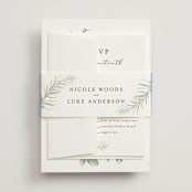 "Botanical Swag" - Belly Bands in Periwinkle by Susan Moyal - Assembled with Invitation