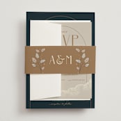 "Deco Garden" - Belly Bands in Dusk by GeekInk Design - Assembled with Invitation