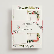 "Peonies Forever" - Belly Bands in Coral by Susan Moyal - Assembled with Invitation