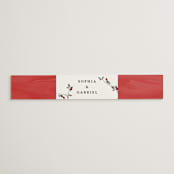 "Peonies Forever" - Belly Bands in Coral by Susan Moyal - Front