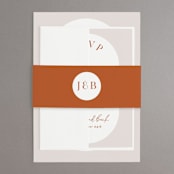 "Center Crest" - Belly Bands in Sweet Potato by Alethea and Ruth - Assembled with Invitation
