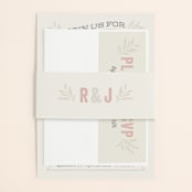 "Rustic Charm" - Belly Bands in Petal by Hooray Creative - Assembled with Invitation