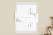 "Modern Wreath" - Belly Bands in Sage by Hooray Creative - Assembled with Invitation