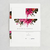 "Peeking Florals" - Belly Bands in Fuchsia by Lori Wemple - Assembled with Invitation