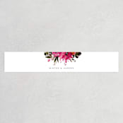 "Peeking Florals" - Belly Bands in Fuchsia by Lori Wemple - Front