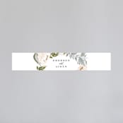 "Peony Floral Frame" - Belly Bands in Cornflower by Alethea and Ruth - Front