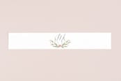 "Monogram Floral" - Belly Bands in Peach by Lori Wemple - Front