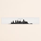 "Big City - Philadelphia" - Belly Bands in Light Taupe by Hooray Creative - Front