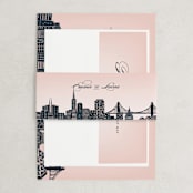 "Big City - San Francisco" - Belly Bands in Blush by Hooray Creative - Assembled with Invitation