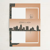 "Big City - Atlanta" - Belly Bands in Georgia Peach by Hooray Creative - Assembled with Invitation
