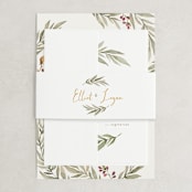 "Summer Love" - Belly Bands in Sunflower by Wildfield Paper Co - Assembled with Invitation