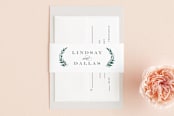 "Elegant Crest" - Belly Bands in Forest Green by Alethea and Ruth - Assembled with Invitation