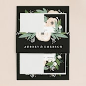 "Blooming Bouquet" - Belly Bands in Charcoal by Alethea and Ruth - Assembled with Invitation