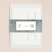 "Something Blue" - Belly Bands in Aqua by Benita Crandall - Assembled with Invitation