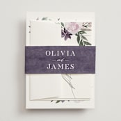 "Garden Stroll" - Belly Bands in Lilac by Creo Study - Assembled with Invitation